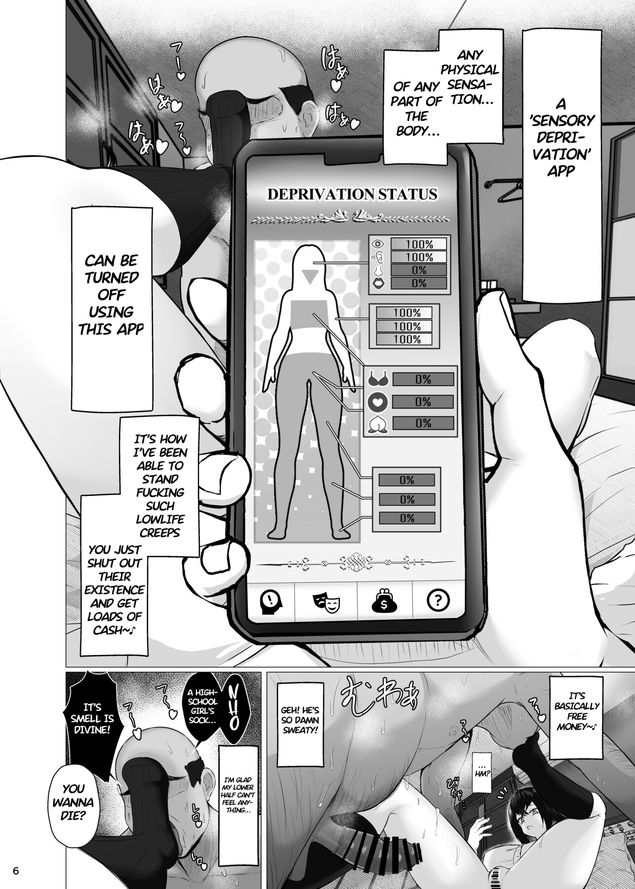 Hentai Manga Comic-Sensory Deprivation X Sugar Daddy: Ha? As If I'd Feel Good, Dumbass!-Read-6